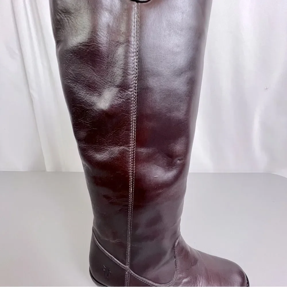Frye womens Brown Leather Knee-High Boots size 6.5